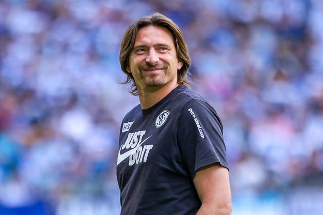 2026.08.22, xkwix, Fußball, DFB-Pokal, MSV Duisburg - SV Elversberg, Schauinsland-Reisen-Arena, 1.Runde, Saison 2026 2027: Vincent Wagner (SV Elversberg Trainer) laechelnd DFB regulations prohibit any use of photographs as image sequences and or quasi-video. Photo: xKamilxWilkowskixPressefotoKochx Nordrhein-Westfalen Deutschland