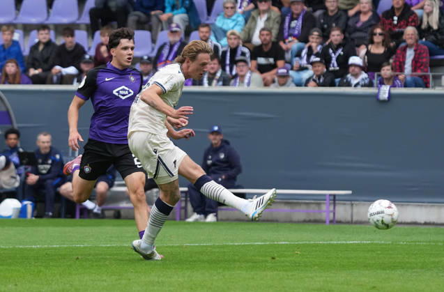 22.08.2026, eins Erzgebirgsstadion, Aue, GER, DFB Pokal, Erzgebirge Aue vs TSG Hoffenheim , Wouter Burger (Hoffenheim) erzielt das Tor zum 0:1. (Photo by Hasan Bratic DeFodi Images) -