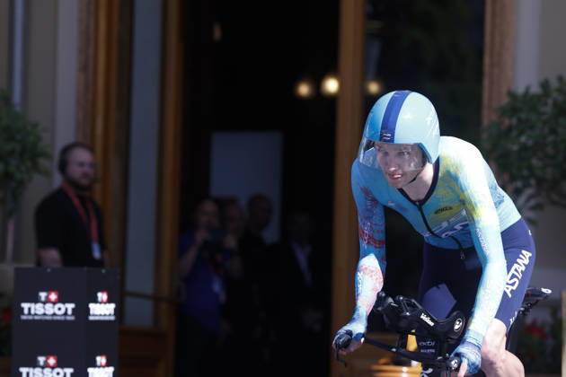 Dutch rider Darren van Bekkum (Astana) in action during Tour of Spain s first stage, a 9.4 kilometers time trial in Monaco. First stage. Time trial in Monaco (9.4 km) !ACHTUNG: NUR REDAKTIONELLE NUTZUNG!  Copyright: xJavierxLizónx GRAF3196 20260822-55021202625_1