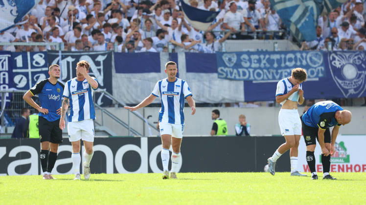 22.08.2026, xrekx, Fussball DFB Pokal 1.Runde, 1.FC Saarbruecken - Hertha BSC Berlin v.l. Paul Seguin (Hertha BSC) erzielt das Tor, Treffer, scores the goal zum 0:1 (DFL DFB REGULATIONS PROHIBIT ANY USE OF PHOTOGRAPHS as IMAGE SEQUENCES and or QUASI-VIDEO) Saarbruecken