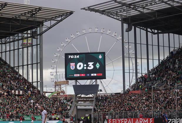 Fussball, Saison 2026 2027, Maenner, Herren, DFB Pokal, 1. Hauptrunde, Millerntor Stadion, Lueneburger SK gegen Werder Bremen DFL REGULATIONS PROHIBIT ANY USE OF PHOTOGRAPHS AS IMAGE SEQUENCES AND OR QUASI-VIDEO.