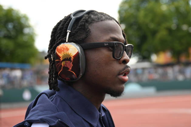 22.08.2026, xjhx, Fussball DFB Pokal 1.Runde, Eintracht Trier - RB Leipzig v.l. Platzbegehung vor dem Spiel Johan Bakayoko (RB Leipzig) Trier