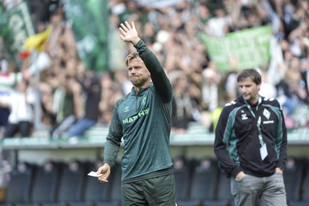 Foto : Jubel nach dem Schlußpfiff bei den Spielern von Werder , hier Niclas Füllkrug Fussball DFB Pokal , 1. Runde am Sa. 22.08.2026 Lüneburger SK - Werder Bremen