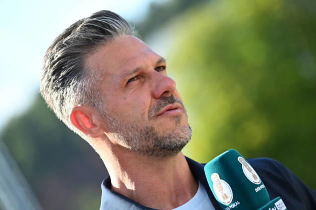 22.08.2026, xjhx, Fussball DFB Pokal 1.Runde, Eintracht Trier - RB Leipzig v.l. Trainer Coach Martin Demichelis (RB Leipzig) Trier