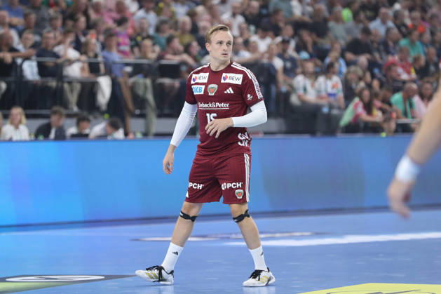 22.08.2026, xgox, Handball, Rexel Supercup 2026, SC Magdeburg - Füchse Berlin, v.l. Tobias Grondahl (Berlin, 15) München
