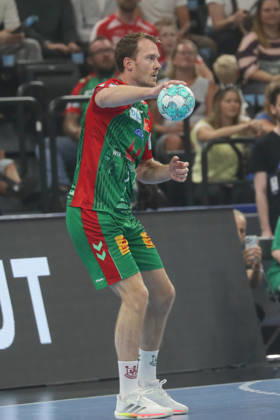 22.08.2026, xgox, Handball, Rexel Supercup 2026, SC Magdeburg - Füchse Berlin, v.l. Felix Claar (Magdeburg, 7) München