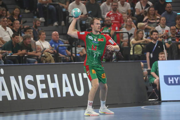 22.08.2026, xgox, Handball, Rexel Supercup 2026, SC Magdeburg - Füchse Berlin, v.l. Felix Claar (Magdeburg, 7) München