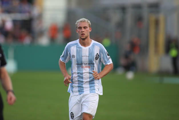 Fussball, Herren, DFB-Pokal, 1.Hauptrunde, Saison 2026 2027, TSV 1860 München - Holstein Kiel, Grünwalder Stadion Lasse Fassmann (TSV 1860 München) Kopf, Oberkörper