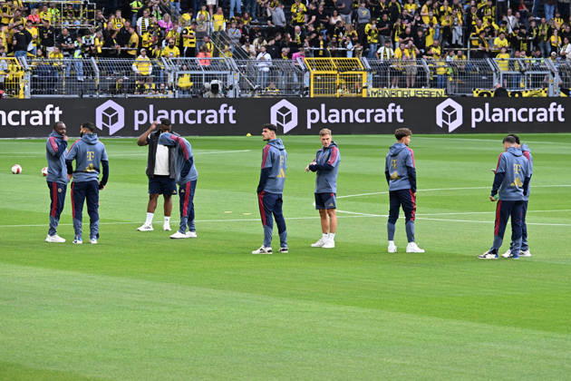 22.08.2026, xsltx, Fussball Franz Beckenbauer Supercup 2026, Borussia Dortmund - FC Bayern München v.l. Platzbegehung vor dem Spiel (DFL DFB REGULATIONS PROHIBIT ANY USE OF PHOTOGRAPHS as IMAGE SEQUENCES and or QUASI-VIDEO) Dortmund