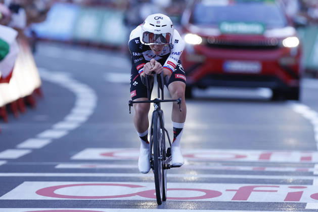 Slovene rider Tadej Pogacar (UAE Emirates) in action on his way to win Tour of Spain s first stage, a 9.4 kilometers time trial in Monaco, 22 August 2026. First stage. Time trial in Monaco (9.4 km) !ACHTUNG: NUR REDAKTIONELLE NUTZUNG!  Copyright: xJavierxLizónx GRAF3296 0864615143st