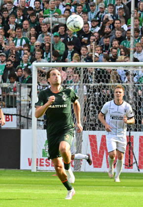 22.08.2026,GER Fußball, Männer,DFB Pokal, 1.Runde Saison 2026 2027, Hamburg, Lüneburger SK vs Werder Bremen Einzelaktion Hochformat Olivier Deman (Werder 02) DFB DFL regulations prohibit any use of photographs as image sequences and or quasi-video) Hamburg Millerntorstadion Hamburg Deutschland Copyright: xnordphotoxGmbH xWitkex