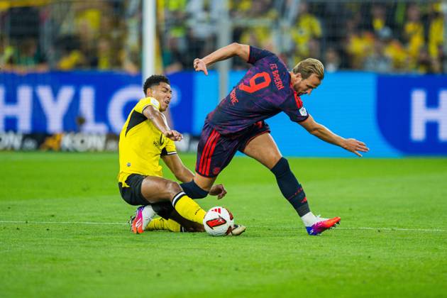 22.08.2026 - Fußball, 2026 2027, Franz-Beckenbauer-Supercup, Borussia Dortmund - FC Bayern München: (L-R) Jobe Bellingham (Dortmund), Harry Kane (München) DFB REGULATIONS PROHIBIT ANY USE OF PHOTOGRAPHS AS IMAGE SEQUENCES AND OR QUASI-VIDEO.