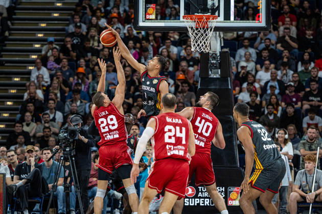 Basketball Hamburg 22.08.2026 Turkish Airlines Supercup 2026 Finale Deutschland (GER) - Kroatien (CRO) Oscar da Silva (Deutschland, No.01) Luka Bozic (Kroatien, No.29)