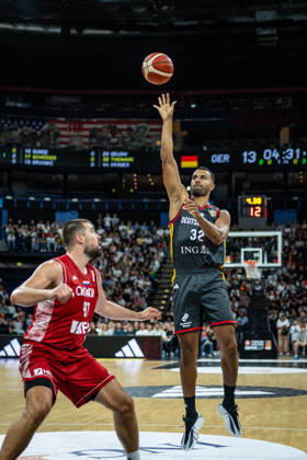 Basketball Hamburg 22.08.2026 Turkish Airlines Supercup 2026 Finale Deutschland (GER) - Kroatien (CRO) Johannes Thiemann (Deutschland, No.32)
