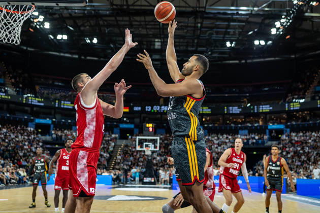 Basketball Hamburg 22.08.2026 Turkish Airlines Supercup 2026 Finale Deutschland (GER) - Kroatien (CRO) Johannes Thiemann (Deutschland, No.32)