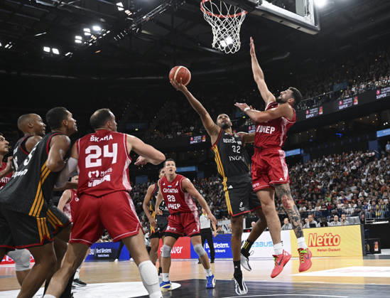 Germany v Croatia - Turkish Airlines Supercup 2026 HAMBURG, GERMANY - AUGUST 22: Germany s Johannes Thiemann (32) in action during the Turkish Airlines Basketball Supercup 2026 match between Germany and Croatia at Barclays Arena in Hamburg, Germany, on August 22, 2026. Halil Sagirkaya Anadolu Hamburg Germany. Editorial use only. Please get in touch for any other usage.  Copyright: x2026xAnadoluxHalilxSagirkayax