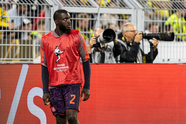 Franz-Beckenbauer-Supercup 2026: Borussia Dortmund - FC Bayern München; 22.08.2026 Dayot Upamecano (FC Bayern München, 2) beim Aufwärmen. Franz-Beckenbauer-Supercup 2026: Borussia Dortmund - FC Bayern München; Signal Iduna Park, Dortmund; 22.08.2026 Copyright: xBEAUTIFULxSPORTS Buriakovx