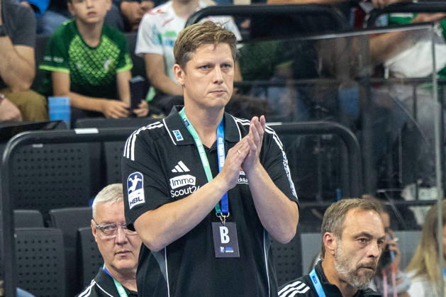 Portrait Nicolej Krickau (Füchse Berlin, Head Coach), SC Magdeburg vs. Füchse Berlin, Handball, HBL, REXEL SUPER CUP, 2026, 22.08.2026 Munich SAP Garden Germany Copyright: xPFA BjörnxKeckerx
