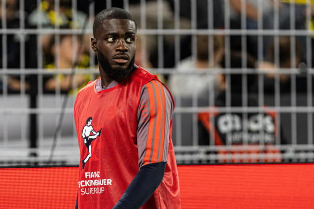 Franz-Beckenbauer-Supercup 2026: Borussia Dortmund - FC Bayern München; 22.08.2026 Dayot Upamecano (FC Bayern München, 2) beim Aufwärmen. Franz-Beckenbauer-Supercup 2026: Borussia Dortmund - FC Bayern München; Signal Iduna Park, Dortmund; 22.08.2026 Copyright: xBEAUTIFULxSPORTS Buriakovx