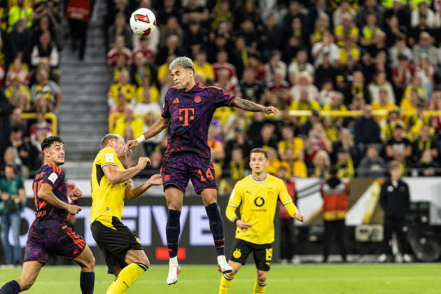 Franz-Beckenbauer-Supercup 2026: Borussia Dortmund - FC Bayern München; 22.08.2026 Luis Diaz (FC Bayern München, 14) Franz-Beckenbauer-Supercup 2026: Borussia Dortmund - FC Bayern München; Signal Iduna Park, Dortmund; 22.08.2026 Copyright: xBEAUTIFULxSPORTS Buriakovx