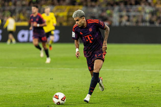 Franz-Beckenbauer-Supercup 2026: Borussia Dortmund - FC Bayern München; 22.08.2026 Luis Diaz (FC Bayern München, 14) Franz-Beckenbauer-Supercup 2026: Borussia Dortmund - FC Bayern München; Signal Iduna Park, Dortmund; 22.08.2026 Copyright: xBEAUTIFULxSPORTS Buriakovx