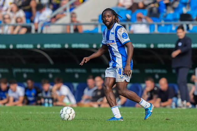 22.08.2026, xydrx, Fußball, DFB Pokal, 1. FC Saarbrücken - Hertha BSC, Saison 2026 2027, Ludwigsparkstadion: Deyovaisio Zeefuik (Hertha BSC, 42) DFB regulations prohibit any use of photographs as image sequences and or quasi-video. Copyright: HMBxMedia YannisxDreimann