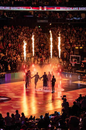 Basketball Hamburg 22.08.2026 Turkish Airlines Supercup 2026 Finale Deutschland (GER) - Kroatien (CRO) Teamvorstellung Deutschland Maodo Lo (Deutschland, No.04)