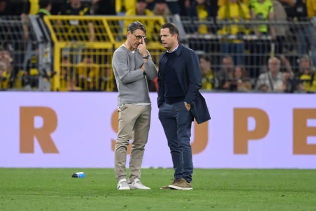 Trainer Niko Kovac (Borussia Dortmund), Lars Ricken (Geschäftsführer Borussia Dortmund), v.li., nach dem Spiel 22.08.2026, Fussball, Saison 2026 2027, Franz-Beckenbauer-Supercup 2026, Finale, Borussia Dortmund - FC Bayern München 1:2 DFL regulations prohibit any use of photographs as image sequences and or quasi-video Dortmund Signal Iduna Park Nordrhein Westfalen Deutschland