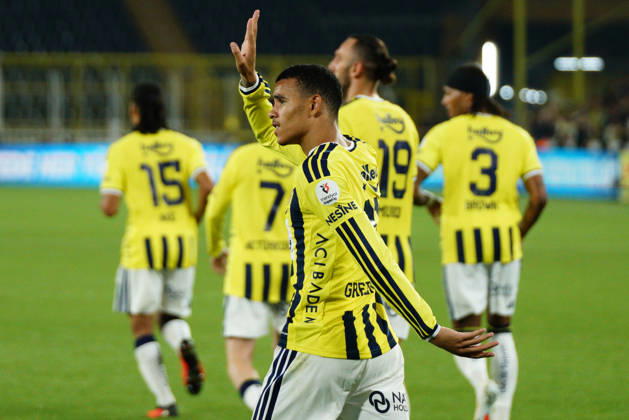 August 22, 2026, Kadikoy, Istanbul, Turkey: Mason Greenwood (C) of Fenerbahce celebrates after fourth goal during the Turkish Super League 2026 27 match between Fenerbahce and Konyaspor at the Chobani Stadium, Fenerbahce Sukru Saracoglu Sports Complex in Istanbul, Turkey, on August 22, 2026. Kadikoy Turkey - ZUMAu194 20260822_zip_u194_034 Copyright: xTolgaxUluturkx