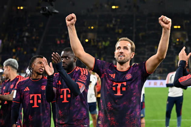 Harry Kane (FC Bayern Muenchen) Jubel, jubelt waehrend des Franz-Beckenbauer-Supercup Endspiel 2026 zwischen Borussia Dortmund und FC Bayern Muenchen, Signal Iduna Park am 22. August 2026 in Dortmund, Deutschland. (Foto von Ralf Treese DeFodi Images) +++ Harry Kane (FC Bayern Muenchen) celebrates, celebrating during the Franz Beckenbauer Supercup match between Borussia Dortmund and FC Bayern Muenchen at Signal Iduna Park on August 22, 2026 in Dortmund, Germany. (Photo by Ralf Treese DeFodi Images) -