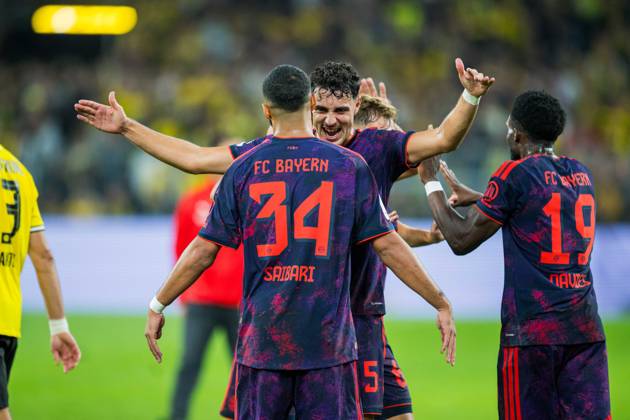 22.08.2026 - Fußball, 2026 2027, Franz-Beckenbauer-Supercup, Borussia Dortmund - FC Bayern München: (L-R) Ismael Saibari (München), Aleksandar Pavlovic (München) DFB REGULATIONS PROHIBIT ANY USE OF PHOTOGRAPHS AS IMAGE SEQUENCES AND OR QUASI-VIDEO.