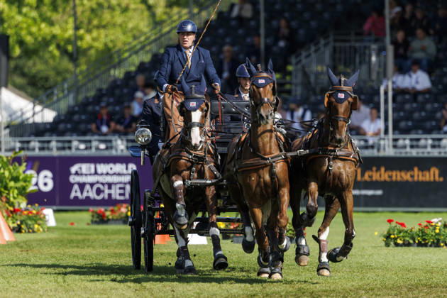 AACHEN - FEI World Championships 2026, AACHEN - FEI World Championships 2026 NAPROUS Daniel (GBR), Ippon, Jack, Lord P.C, Lyzander .V, Onno Stuntman Star Wars, Davinci Code, Games of Thrones and more FEI Driving World Championship, WM, Weltmeisterschaft Four-in-Hand Team & Individual Cones Kegelfahren Aachen, Reitstadion Soers 23. August 2026 -