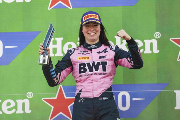 F1 - DUTCH GRAND PRIX 2026 GADEMAN Nina (nld), MP Motorsport supported by Alpine,Tatuus F4-T421, portrait podium during the Formula 1 Dutch Grand Prix 2026, 12th round of the 2026 Formula One World Championship, WM, Weltmeisterschaft from July 21 to 23, 2026 on the Circuit Zandvoort, in Zandvoort, Netherlands - ZandvoortNetherlands  Copyright: xXavixBonillax