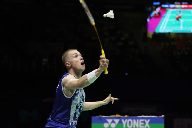 Thom Gicquel of France and Delphine Delrue of France in action during a final match of mix double during the BWF World Championships 2026 at Indira Gandhi Indoor Stadium, in New Delhi on August 23, 2026. New Delhi India Copyright: xAnshumanxAkashx