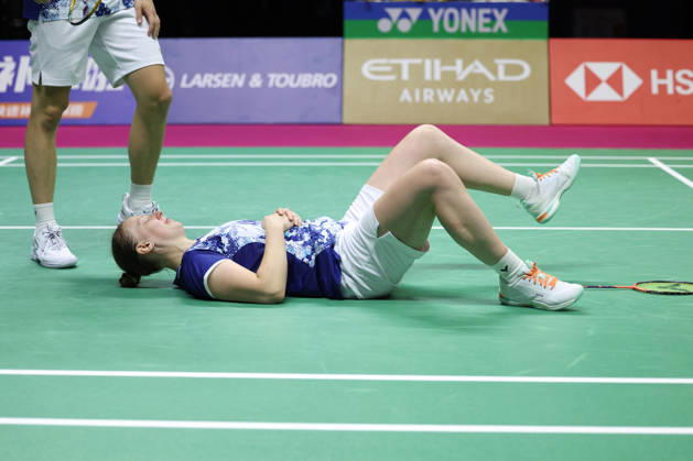 Thom Gicquel of France and Delphine Delrue of France in action during a final match of mix double during the BWF World Championships 2026 at Indira Gandhi Indoor Stadium, in New Delhi on August 23, 2026. New Delhi India Copyright: xAnshumanxAkashx