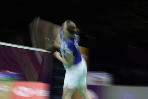 Thom Gicquel of France and Delphine Delrue of France in action during a final match of mix double during the BWF World Championships 2026 at Indira Gandhi Indoor Stadium, in New Delhi on August 23, 2026. New Delhi India Copyright: xAnshumanxAkashx