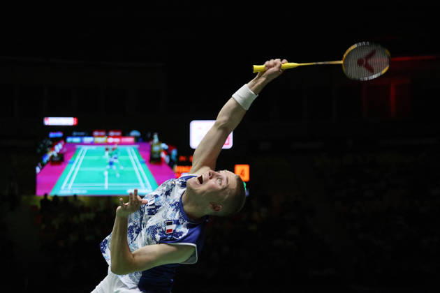 Thom Gicquel and Delphine Delrue Badminton World Champions - New Delhi Thom Gicquel of France and Delphine Delrue of France compete in the final match of mixed doubles during the BWF World Championships 2026 at Indira Gandhi Indoor Stadium in New Delhi, India on August 23, 2026. Photo by Anshuman Akash ABACAPRESS.COM New Delhi India Copyright: xAkashxAnshuman ABACAx