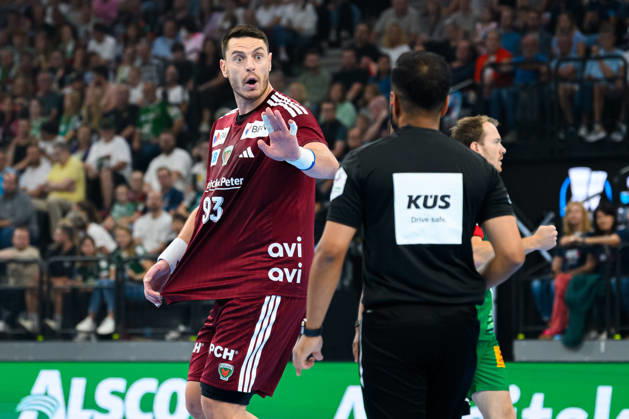 Muenchen: HBL Super Cup 2026 - SC Magdeburg - Fuechse Berlin Mijajlo Marsenic (Berlin) Muenchen SAP Garden Bayern Deutschland