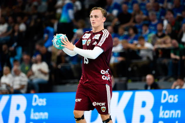 Muenchen: HBL Super Cup 2026 - SC Magdeburg - Fuechse Berlin Tobias Grondahl (Berlin) Muenchen SAP Garden Bayern Deutschland