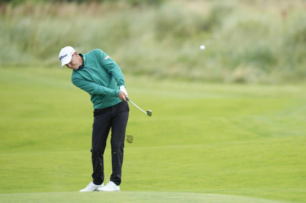 BALMEDIE, SCOTLAND - AUG 23: Jason Scrivener (AUS) plays from the second fairway during Round 4 at the 2026 Nexo Championship at the Trump International Golf Links, Balmedie on August 23, 2026 in Aberdeenshire, Scotland The 2026 Nexo Championship
