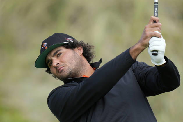 BALMEDIE, SCOTLAND - AUG 23: Eugenio Chacarra (ESP) plays from the third tee during Round 4 at the 2026 Nexo Championship at the Trump International Golf Links, Balmedie on August 23, 2026 in Aberdeenshire, Scotland The 2026 Nexo Championship