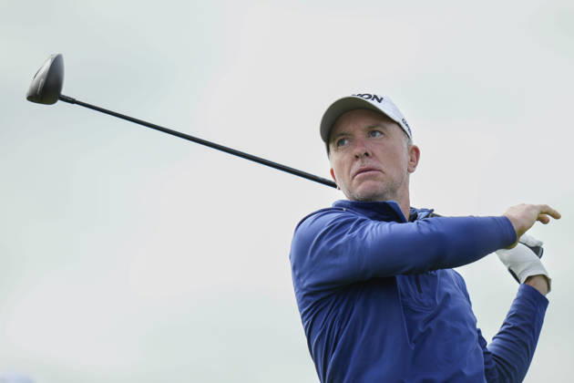 BALMEDIE, SCOTLAND - AUG 23: Martin Laird (SCO) plays from the eighth tee during Round 4 at the 2026 Nexo Championship at the Trump International Golf Links, Balmedie on August 23, 2026 in Aberdeenshire, Scotland The 2026 Nexo Championship