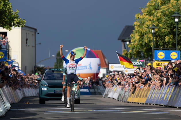 Lidl Deutschland Tour, Etappe 3, 22.08.2026 Giulio Pellizzari (ITA, Red Bull - BORA - hansgrohe) Bad Dürkheim Germany Copyright: xCarlaxHilgerx