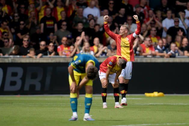 2026-08-23 Go Ahead Eagles v ADO Den Haag - VriendenLoterij Eredivisie DEVENTER, NETHERLANDS - AUGUST 23: Joris Kramer of Go Ahead Eagles during the VriendenLoterij Eredivisie match between Go Ahead Eagles and ADO Den Haag at De Adelaarshorst on August 23, 2026 in Deventer, Netherlands. Deventer De Adelaarshorst Netherlands Content not available for redistribution in The Netherlands directly or indirectly through any third parties. Copyright: xDennisxBresserx