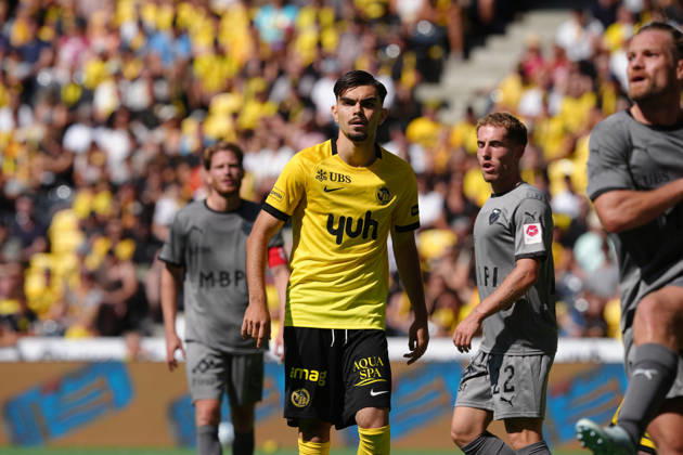 Bern, Switzerland - August 23: Edin Etoski (34 YB) during the Brack Super League match between BSC Young Boys and FC Vaduz at Stadion Wankdorf on August 23, 2026 in Bern, Switzerland. Copyright: xKjetilxWaberx xSPPx Sportspressphoto_SPR213569