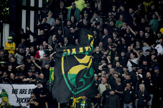 2026-08-23 Go Ahead Eagles v ADO Den Haag - VriendenLoterij Eredivisie DEVENTER, NETHERLANDS - AUGUST 23: supporters of ADO Den Haag during the VriendenLoterij Eredivisie match between Go Ahead Eagles and ADO Den Haag at De Adelaarshorst on August 23, 2026 in Deventer, Netherlands. Deventer De Adelaarshorst Netherlands Content not available for redistribution in The Netherlands directly or indirectly through any third parties. Copyright: xDennisxBresserx
