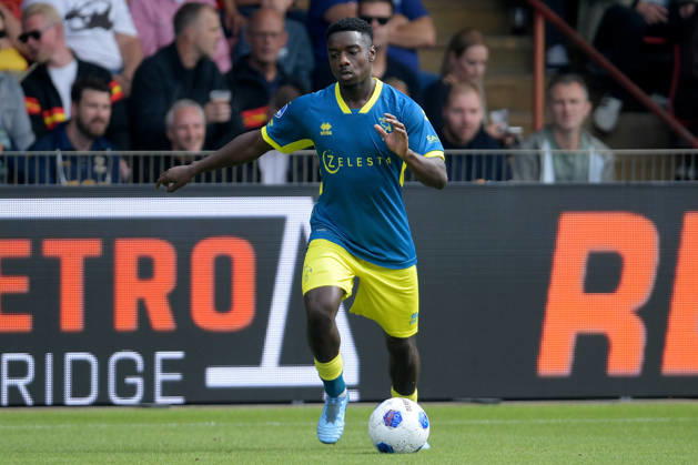 2026-08-23 Go Ahead Eagles v ADO Den Haag - VriendenLoterij Eredivisie DEVENTER, NETHERLANDS - AUGUST 23: Sekou Sylla of ADO Den Haag during the VriendenLoterij Eredivisie match between Go Ahead Eagles and ADO Den Haag at De Adelaarshorst on August 23, 2026 in Deventer, Netherlands. Deventer De Adelaarshorst Netherlands Content not available for redistribution in The Netherlands directly or indirectly through any third parties. Copyright: xDennisxBresserx