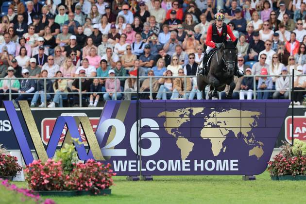 Marcus Ehning (GER, Deutschland) mit Pferd Coolio 42, Springen, FEI Jumping World Championship, WM, Weltmeisterschaft , FEI Jumping World Championship, Competition Individual Final, Longines-Prize, Longines-Preis, Finale Einzelwertung, Jumping , AACHEN - FEI World Championships 2026, Weltfest des Pferdesports, Reitsport Weltmeisterschaft 2026, Aachen 2026, Welcome Home 2026, Aachener Soers, 11. bis 23. August 2026, Reitsport, 23.08.2026, Aachen Aachener Soers Deutschland
