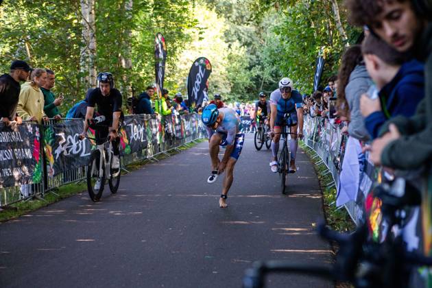 August 23, 2026, Leipzig, Saxony, Germany: LEIPZIG, GERMANY †AUGUST 23, 2026: Athletes compete in the inaugural IRONMAN 70.3 Leipzig in Leipzig, Germany, on August 23, 2026, marking the first edition of the middle-distance triathlon held in the city. More than 2,600 athletes from Germany and abroad took part in the event, which combines swimming, cycling and running, as spectators gathered along the course to watch the competition. More Than 2,600 Athletes Compete In Inaugural IRONMAN 70.3 Leipzig - ZUMAq101 20260823_zna_q101_057 Copyright: xMariaxCastrox