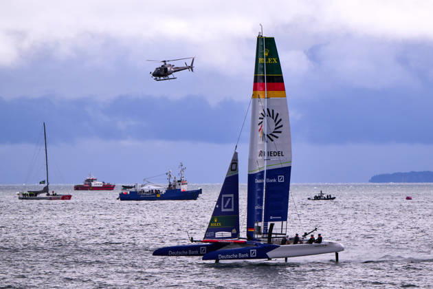 GER, Sail GP, Rockwool Germany Sail Grand Prix, Sassnitz, 22.-23.08.2026, Deutschland, Samstag, 23.08.2026, Renntag 2, GERMANY BY DEUTSCHE BANK - Sail GP Team - Germany; Driver - Erik Kosegarten-Heil, GER, Sail GP, Rockwool Germany Sail Grand Prix, Sassnitz, 22.-23.08.2026, Deutschland, Samstag, 23.08.2026, Renntag 2, Copyright: xClaudiusxRauchx